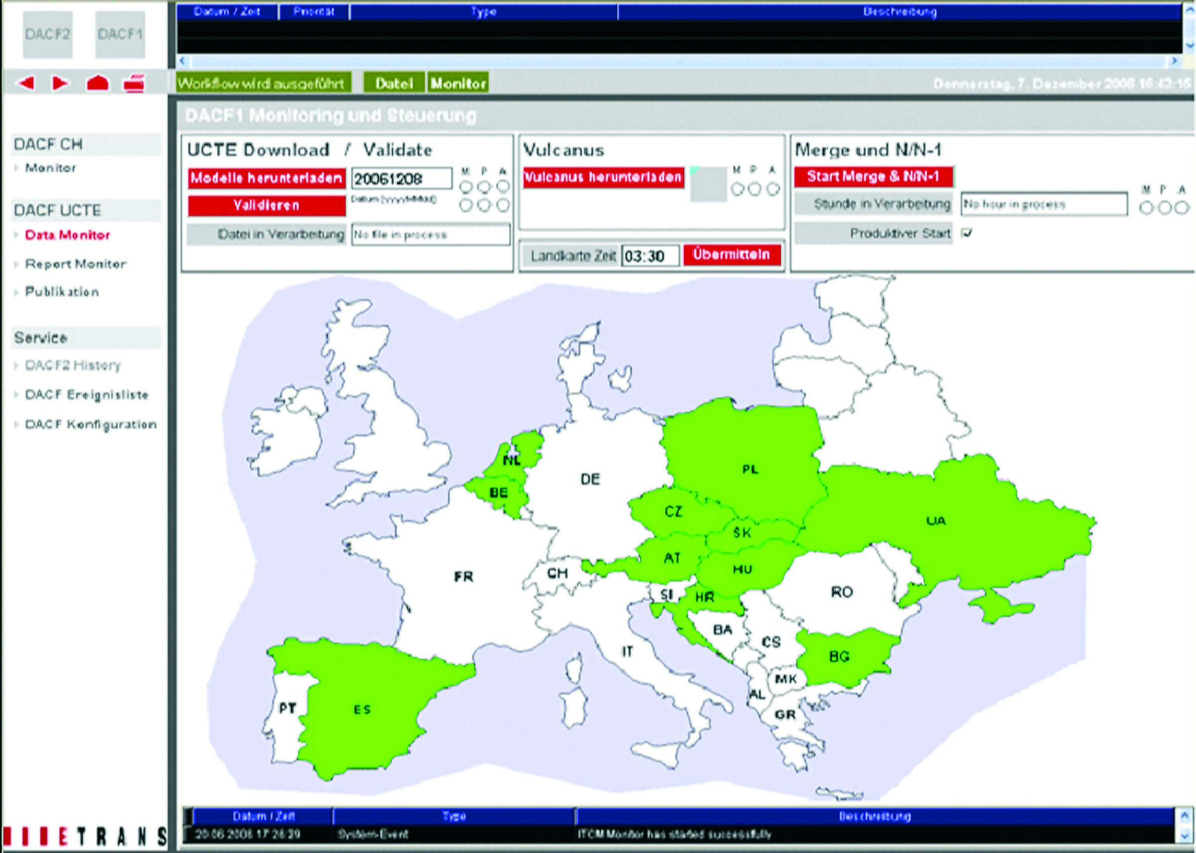 DACF System Monitoring and Control