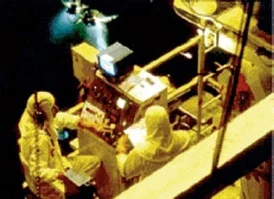 Operators at Refueling Machine Controls